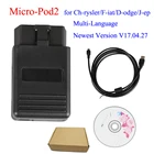 Мульти-Язык Новый V17.04.27 Micro-pod2 онлайн-программатор для Ch-rysler DRB3 программы MICRO-POD2 автомобильный диагностический сканер