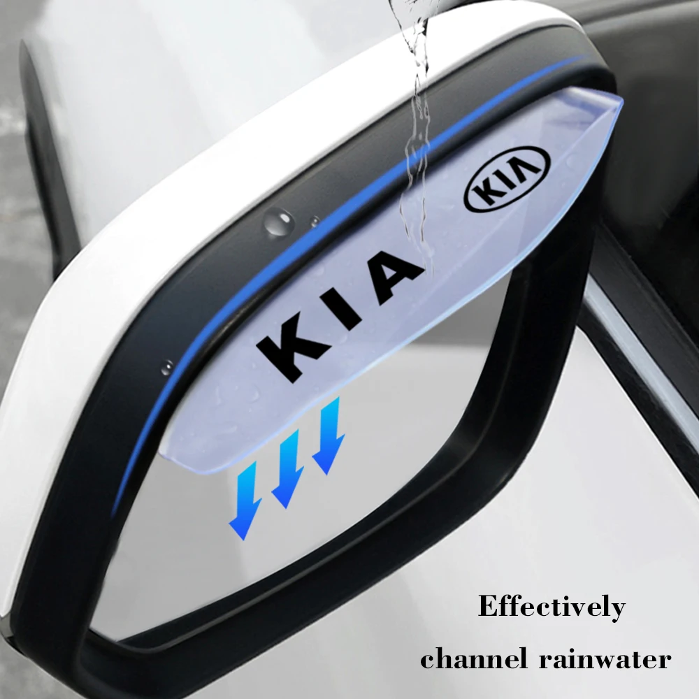 

2pcs Car Rain Eyebrow Side Rear View Mirror soft rubber Visor For Kia Motors Cerato Sportage R K2 K3 K5 Auto Accessories