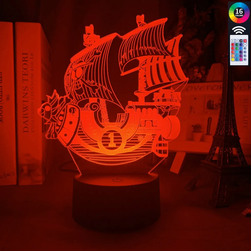 Аниме ONE PIECE Таузенд Санни модель корабля Дети Ночной светильник для Украшения в