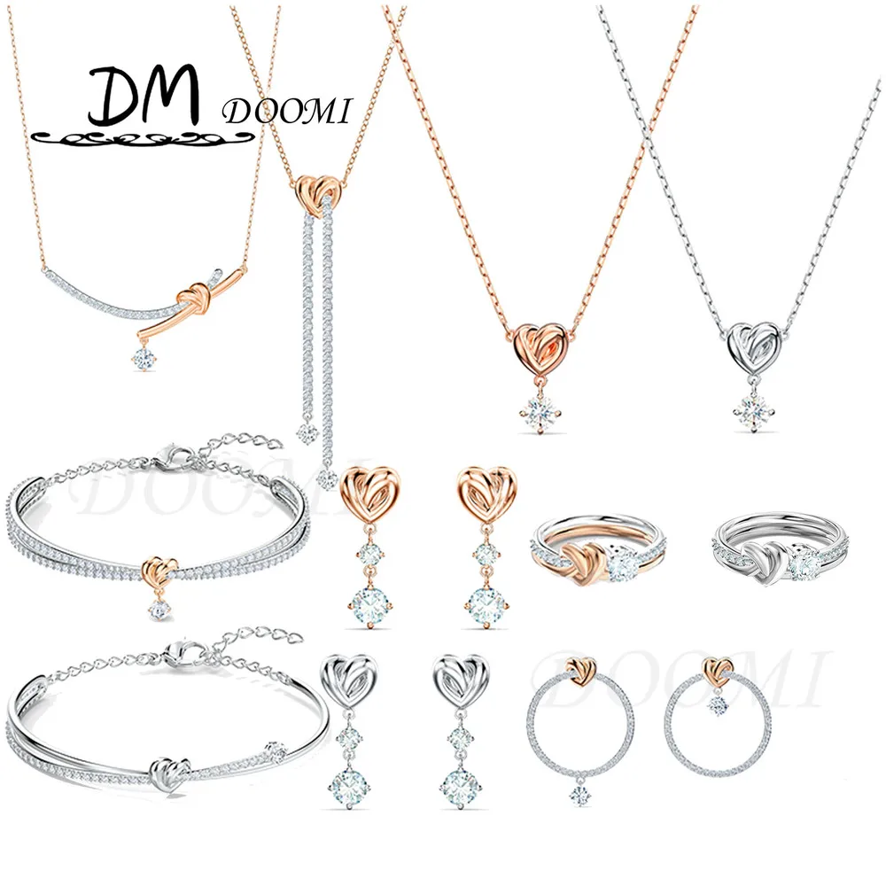 

Swa1:1 High Quality Fashion Jewelry Enchanting Fortune Cat Angel Women's Necklace Earring Bracelet Jewelry Set Romantic Gift