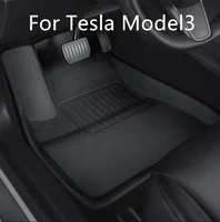 for tesla model 3 car waterproof non slip floor mat tpe xpe modified car accessories 3pcsset fully surrounded special foot pad