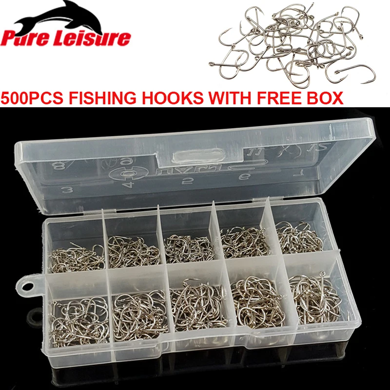 Pureleisure 500 штук/кор. рыболовный крючок из высокоуглеродистой стали #3 #12 рыболовные