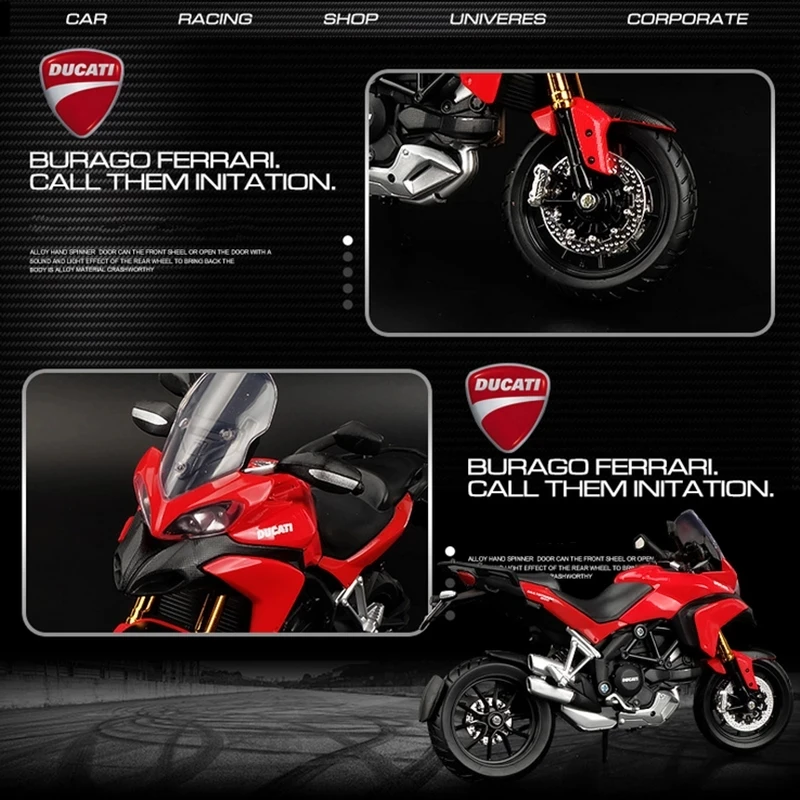 1:12 Ducati-1200S Multistrada MTS Sports Литая модель мотоцикла из сплава коллекция искусственных