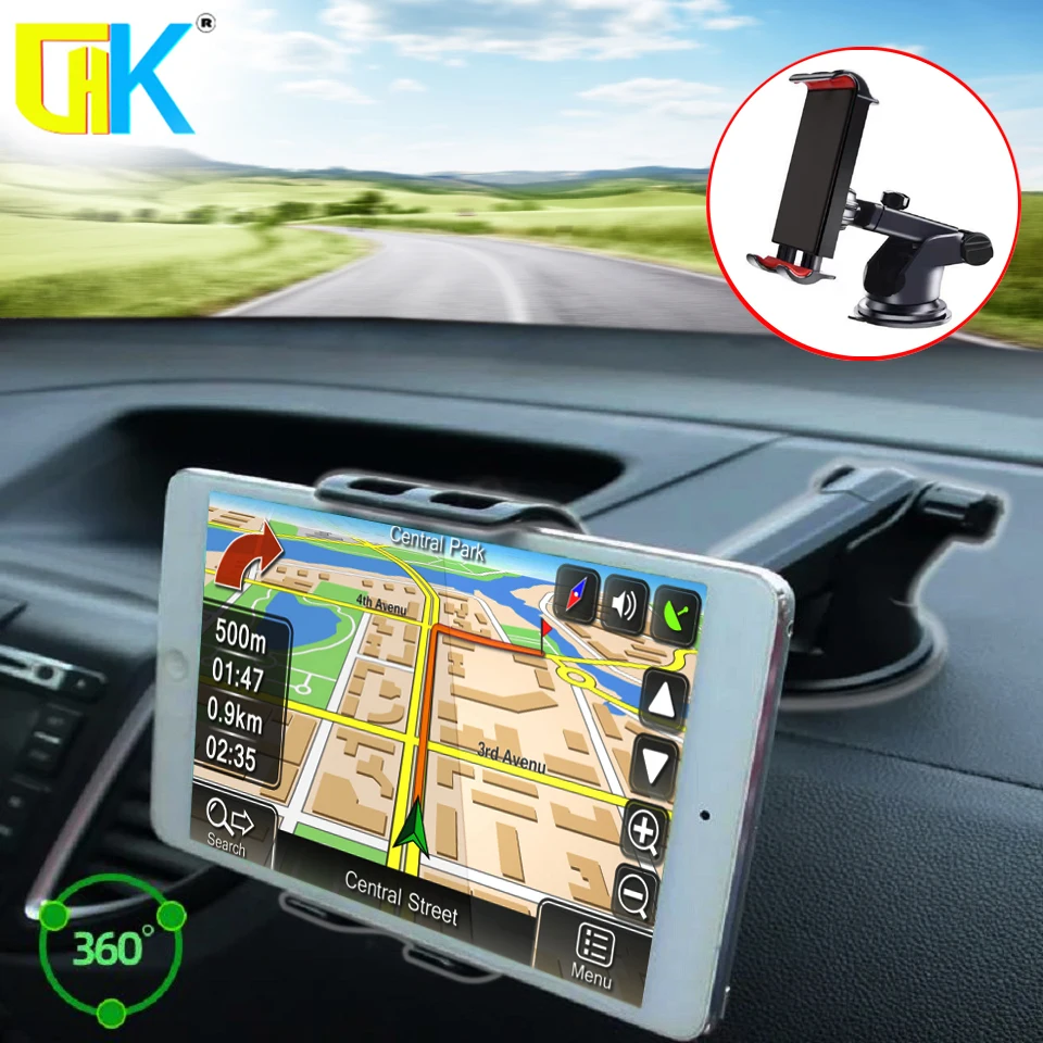 universal 4 11 inch onboard tablet pc stand for samsung xiaomi stong suction tablet car holder for ipad car lengthened bracket free global shipping