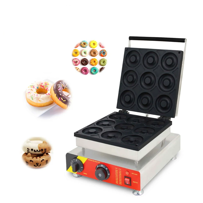 

Multiple Models Waffle Maker Snack Food Donut Shape 9/10/15 Hole Pancake Making Machine Kitchen Equipment Stuffed 3D Waffle Iron