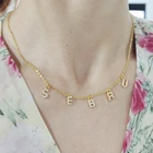 DODOAI индивидуальный бриллиантовый чокер, выложенное Кристаллами Ожерелье с буквами, ожерелье с персонализированным именем, ожерелье с подвеской в виде алмазной буквы, ювелирные изделия