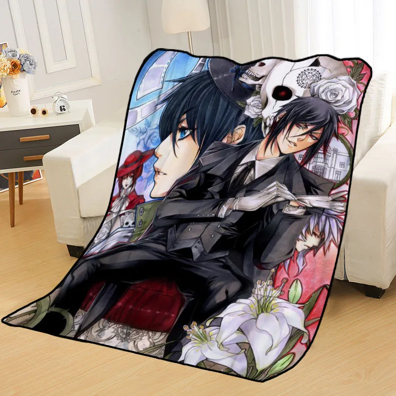 ?? ベッド用カスタムkroshitsujiブランケットスローブランケットソフトブランケットサマーアニメブランケットトラベルブランケット
