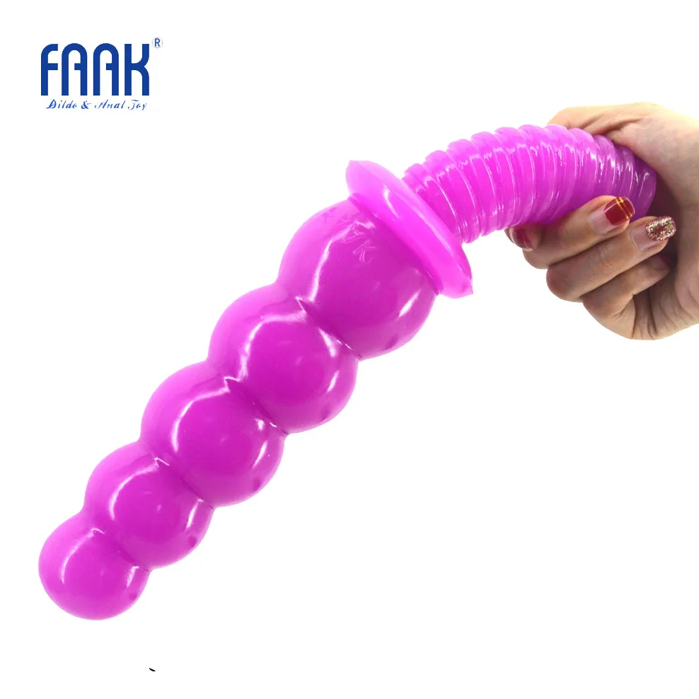 Анальная пробка FAAK с большой ручкой винтовые шарики массажные anus секс игрушки