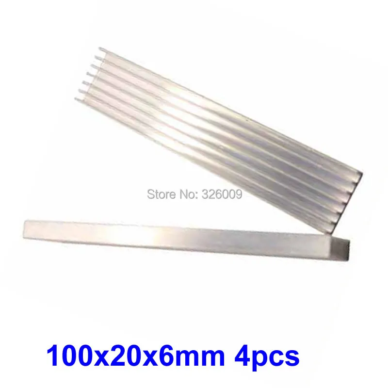 4 шт. 100x20x6 мм, Экструдированный алюминий, стандартный чип VGA, роутеры памяти Northbridge, радиатор КМОП, Northbridge