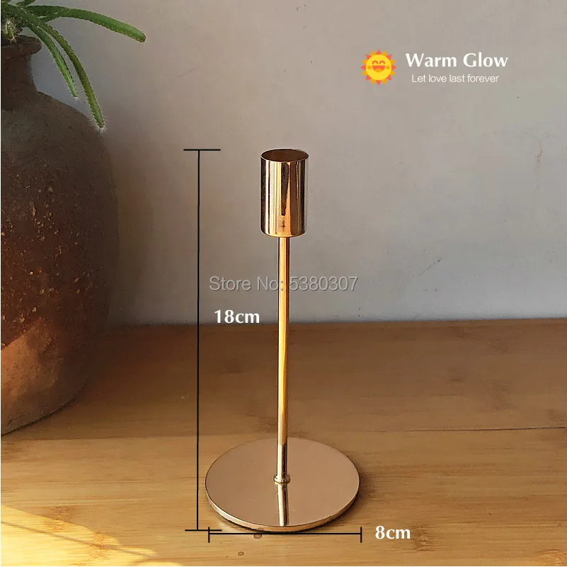 candle holder 18cm Металлические подсвечники в китайском стиле, простые золотые свадебные украшения, вечерние украшения для гостиной, домашний декор - Цвет: candle holder 18cm