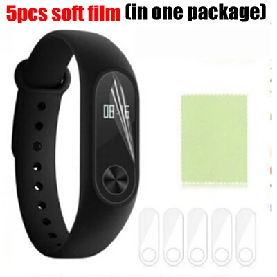 Ollivan силиконовый ремешок из углеродного волокна для Xiaomi mi Band 2, смарт-браслет, аксессуары для mi Band 2, браслет mi band 2, ремешок на запястье - Цвет: 5pcs film