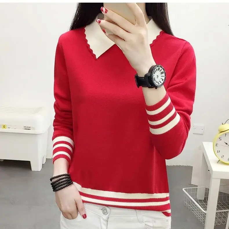 Трикотажная Новинка женская одежда на весну и осень модный универсальный