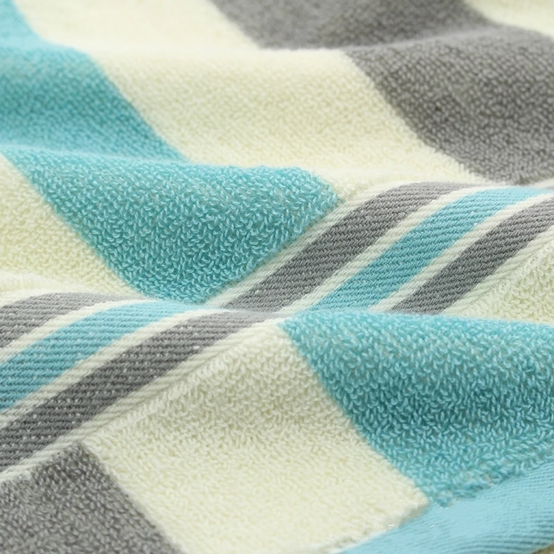 Cotton Color Stripe Long Travel Hotel Hostel Portable Washcloth Gym Yoga Running Large Towel Beach Sun Bath Towels Lovers Gift