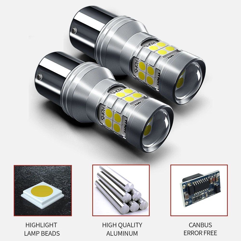 Светодиодная лампа задсветильник хода 2 шт. заднего P21W BA15S 7506 1156 Canbus для Opel Astra F G H