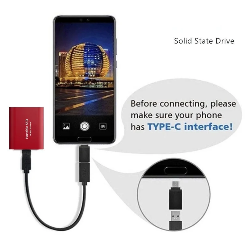 usb 3 1 8tb ssd external moblie hard drive portable high speed hard disk for desktop mobile laptop computer storage memory stick free global shipping