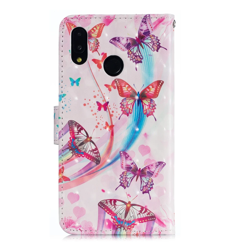 P30 Модный чехол для телефона huawei P20 Lite Pro Funda роскошный 3D кожаный с бабочкой Coque |