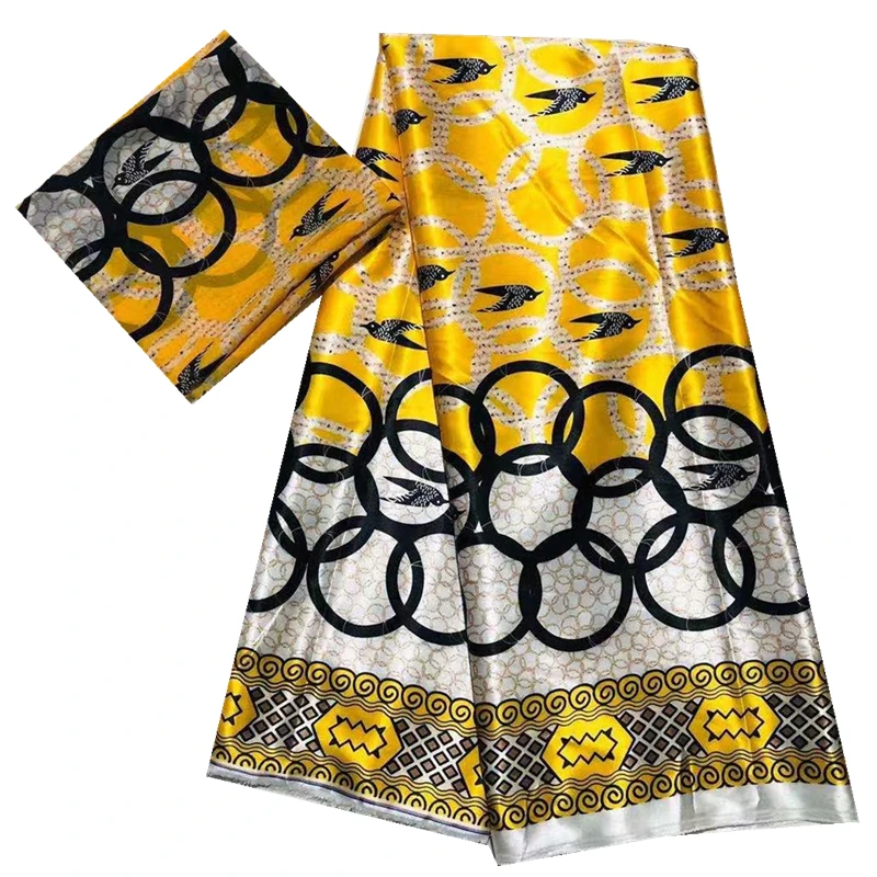 Новейший дизайн имитация шелка вощеная ткань Африканский воск атласная для