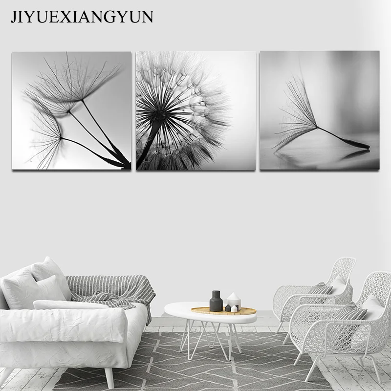 Растение Одуванчик картина домашний декор искусство на стену Скандинавская