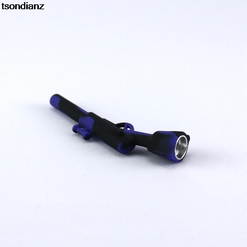 

Portable Silicone Glass Pipe Fashion Camouflage Silicone Tube Silicone Smoking Tube Glass Bubbler Convenient Smoking Tube