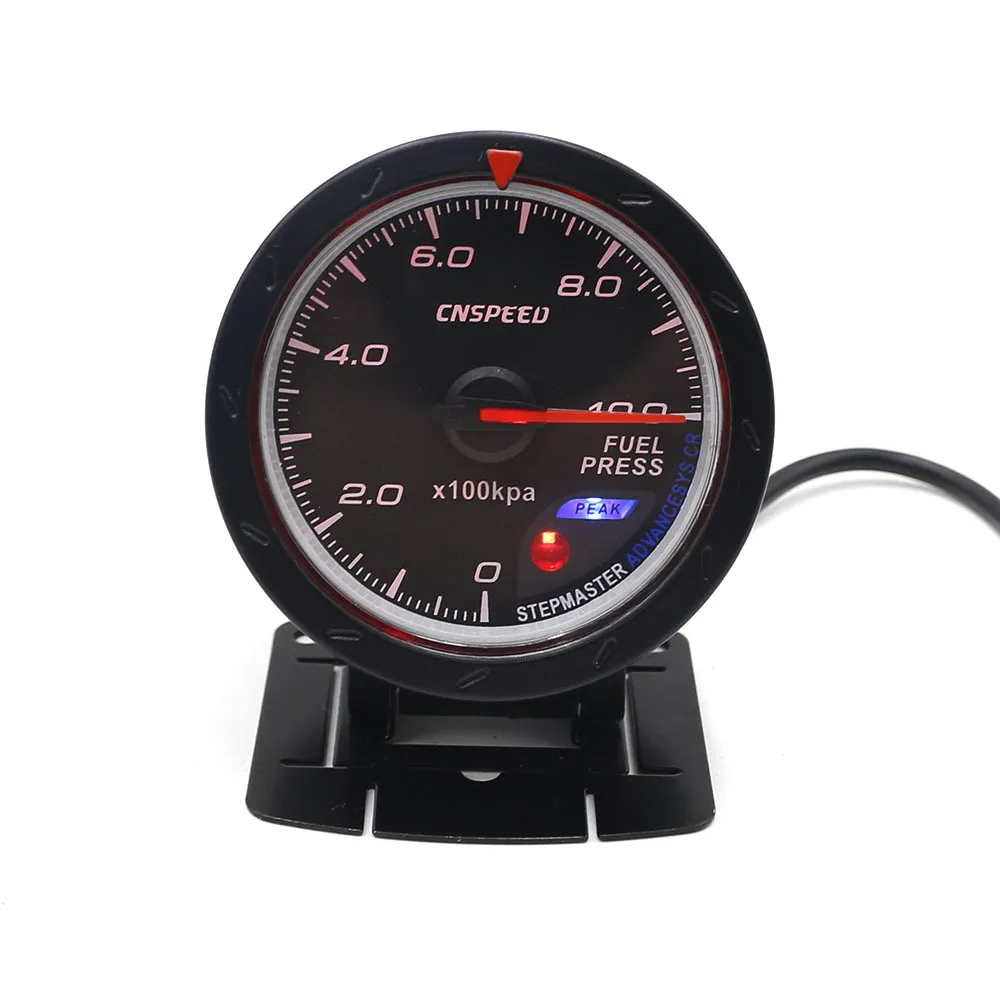 CNSPEED 60 мм 12 В Авто топливный пресс ure Калибр 0-10BAR топливный пресс Калибр красный и белый свет автомобиля метр YC101355