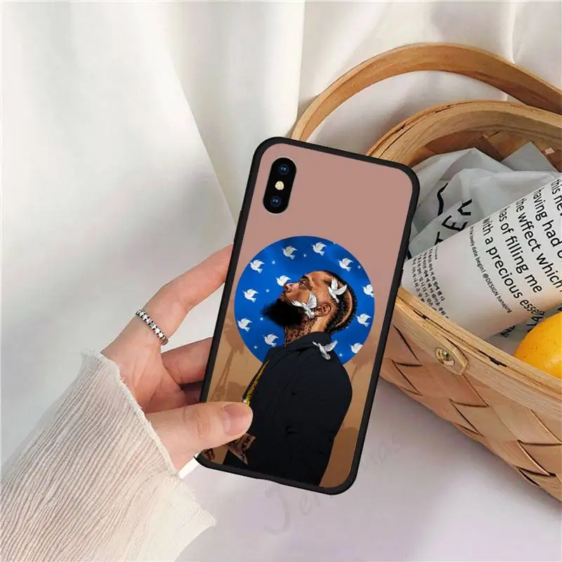 

famous Rapper Nipsey Hussle Phone Case for iPhone 11 12 pro XS MAX 8 7 6 6S Plus X 5S SE 2020 XR