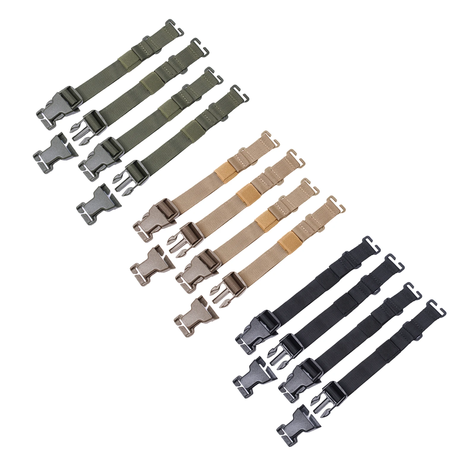 

4 Pieces Adjustable Backpack Chest Strap Buckle Webbing Belts Strap Storage Outdoor Hunting Hiking Accessory Tools