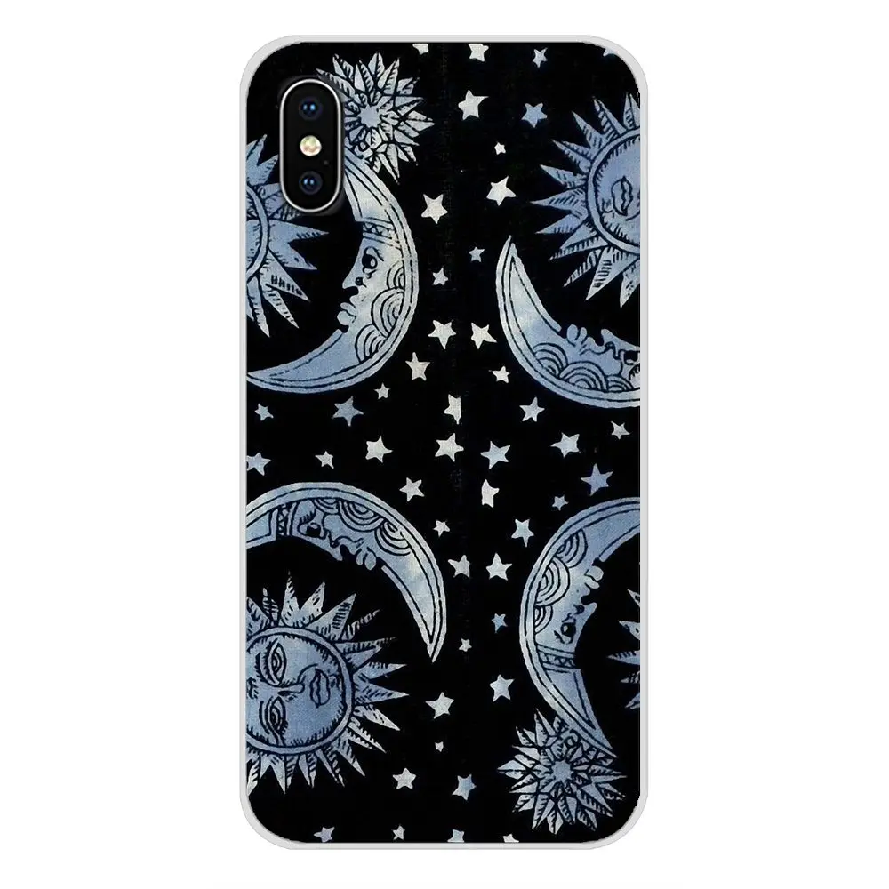 Аксессуары чехлы для телефонов Чехол черный с белым луной звезды космосом Motorola