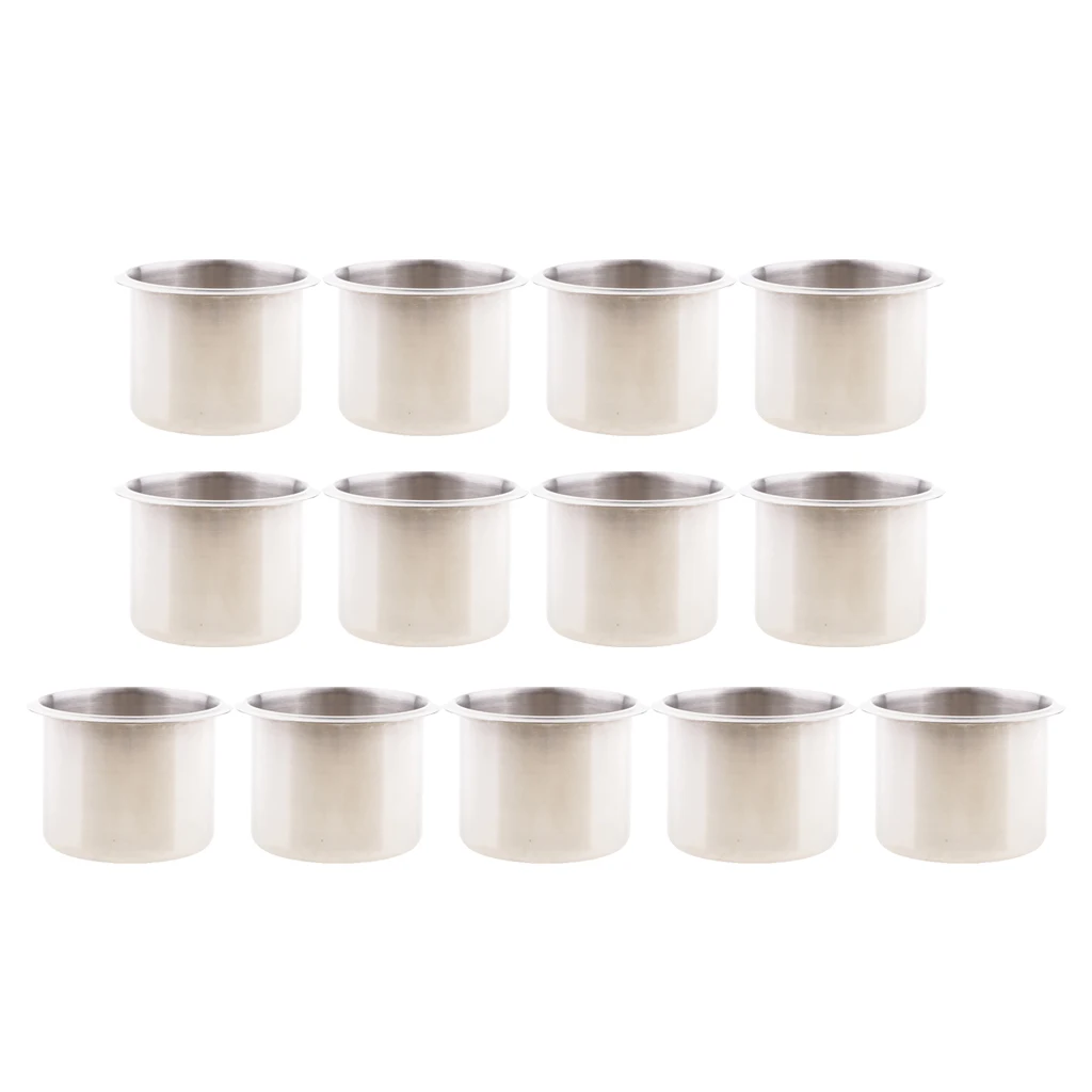 

11x Stainless Steel Marine Boat RV Trailer Cup Drink Holder Recessed Yacht