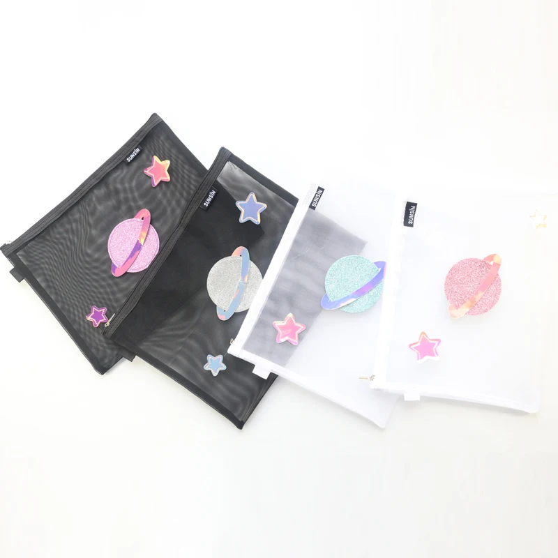 Милый креативный школьный Органайзер Domikee A4 с изображением неба и звезд Сетчатая