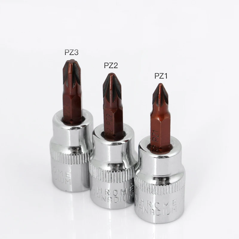 1 шт. 1/4 &quot 1/4&quot Квадратный привод насадки для отверток PZ1 PZ2 PZ3 домашний инструмент