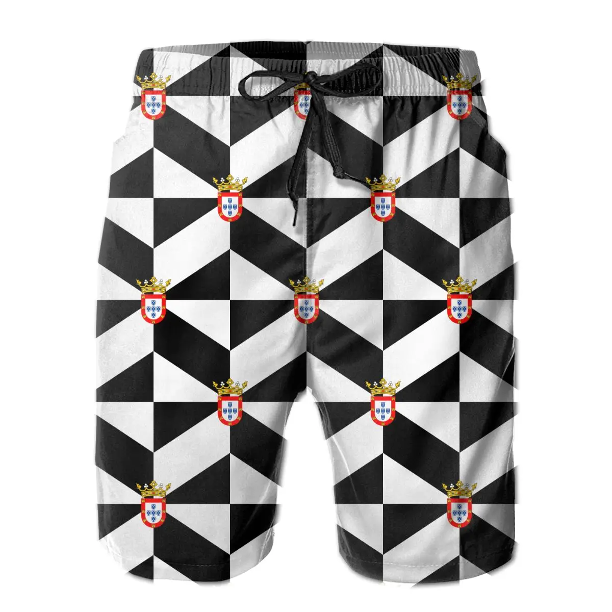 

Summer Men Causal Shorts Breathable Quick Dry Humor Flags of the autonomous communities of Spain Sports Flag Ceuta Hawaii Pants