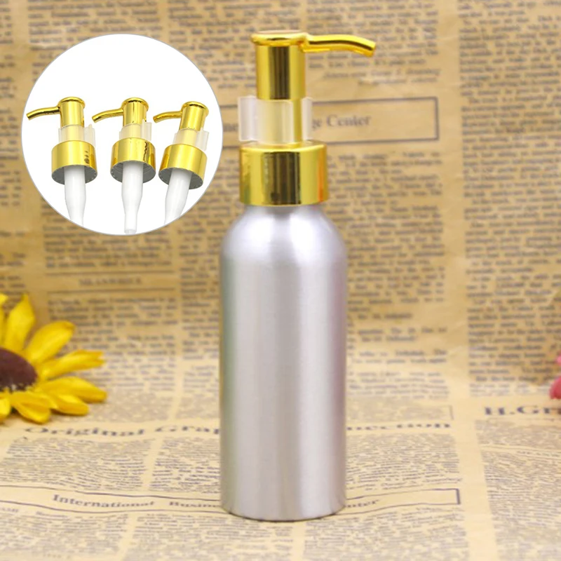 

24 caliber UV bright gold makeup oil lotion pump push-type lotion dispenser