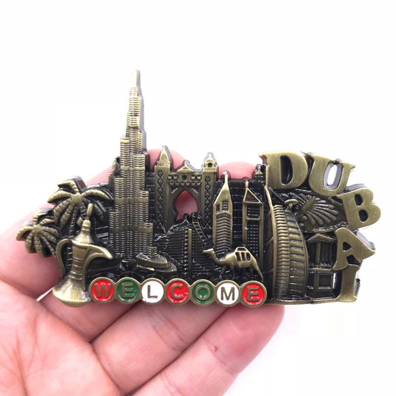 Металлическая магнитная наклейка на холодильник креативная ручная буква burj al Arab