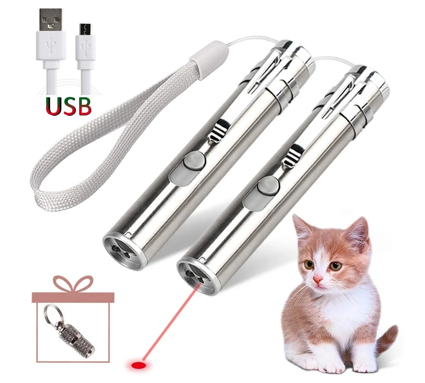 Белая светодиодная подсветка детская игра игрушка для кошек лазерная забавная