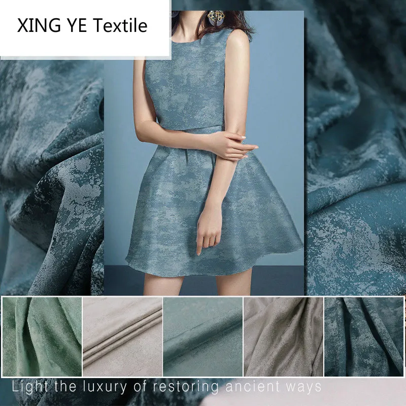 

Polyester Woven Jacquard Fabric High-precision Light Luxury Dress Women's Cloth Fashion Windbreaker Material by Meter Sewing