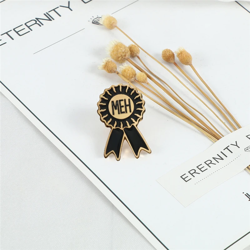 Классические черные броши в форме венка креативная эмалированная заколка MEH для