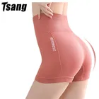 Шорты женские с завышенной талией, бесшовные для воркаута, фитнеса, йоги, бега, спортивные летние леггинсы для спортзала