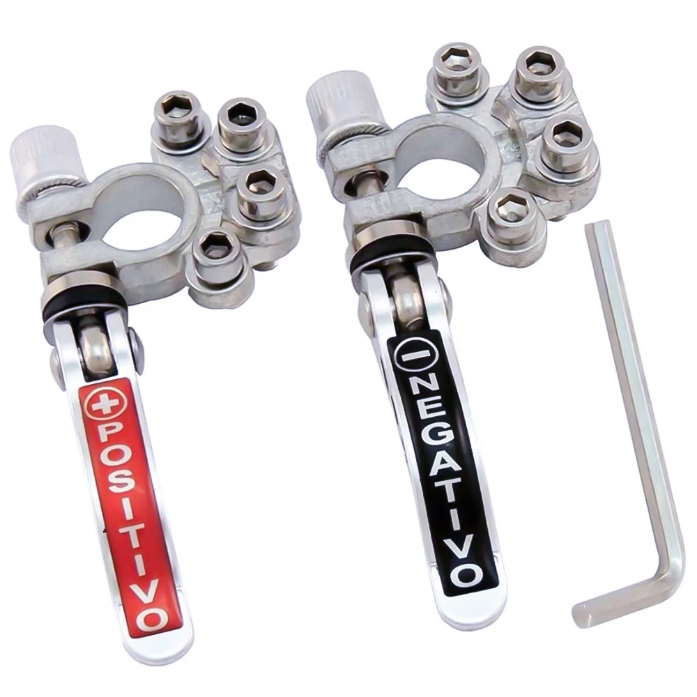 

1 Pair Toolless Quick Disconnect Battery Main Cable Post Terminal Shut-Off Connectors for Car Truck