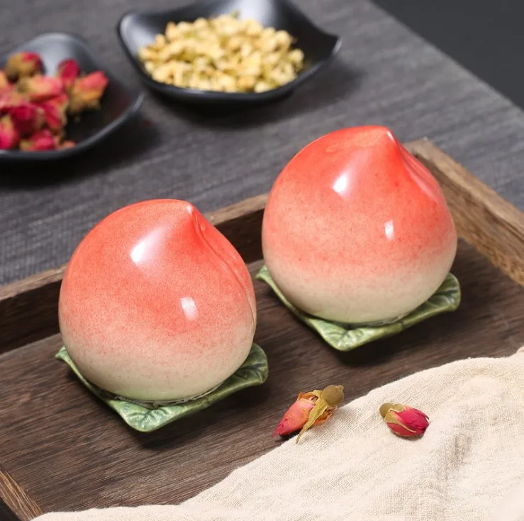 

1pc Tea Caddy Cans Peach Shape Mini Sealed Tank Portable Travel Flower Box Round Moisture-Proof Coffee Canister Storage Boxes