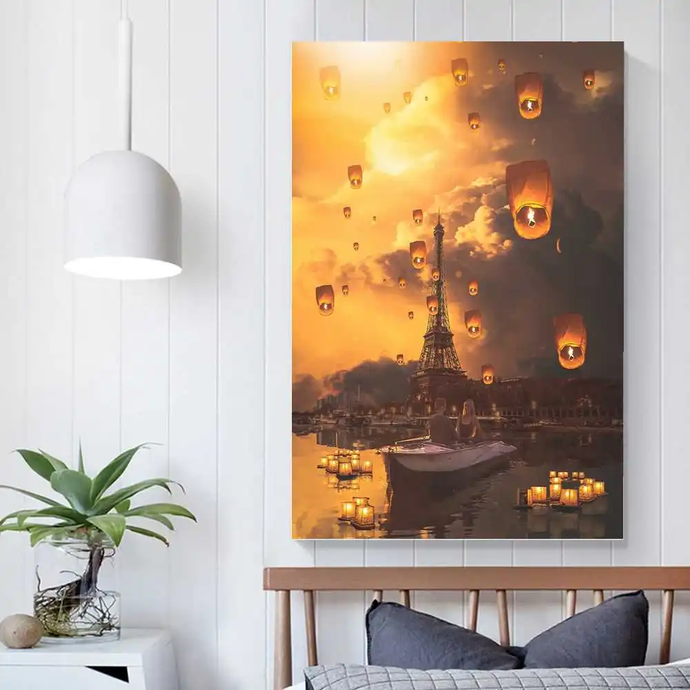 

City of love aesthetic vintage Teen room decoration Posters on the wall Abstract picture wall charts