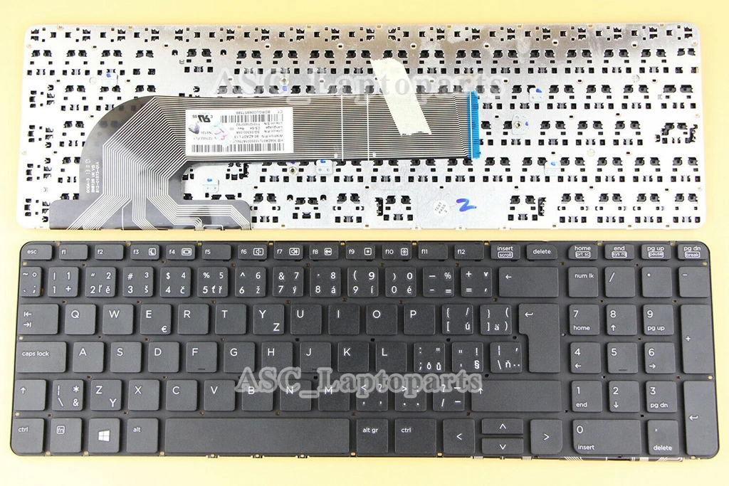 

New Czech Slovakian Keyboard for HP Probook 450 G1 455 470 G0 G1 , 450 G2 455 G2 470 G2 , 650 G1 655 G1 Black, NO Frame
