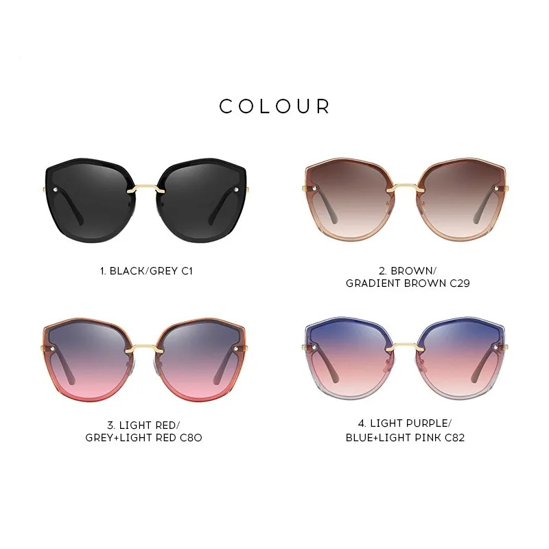 Очки женские солнцезащитные поляризационные кошачий глаз с градиентом |