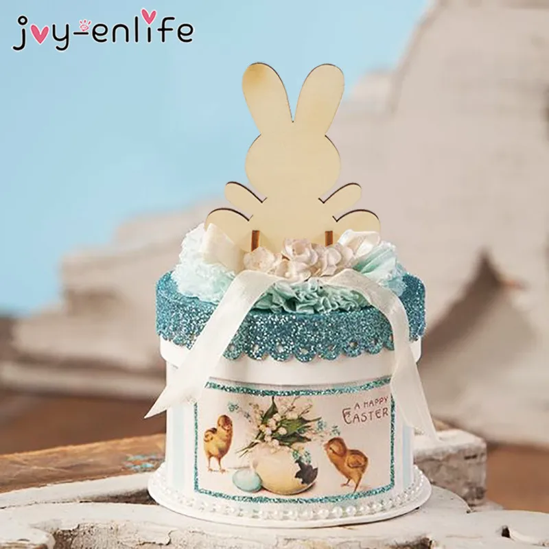 10 шт Пасхальный кролик деревянные украшения для самодельного изготовления