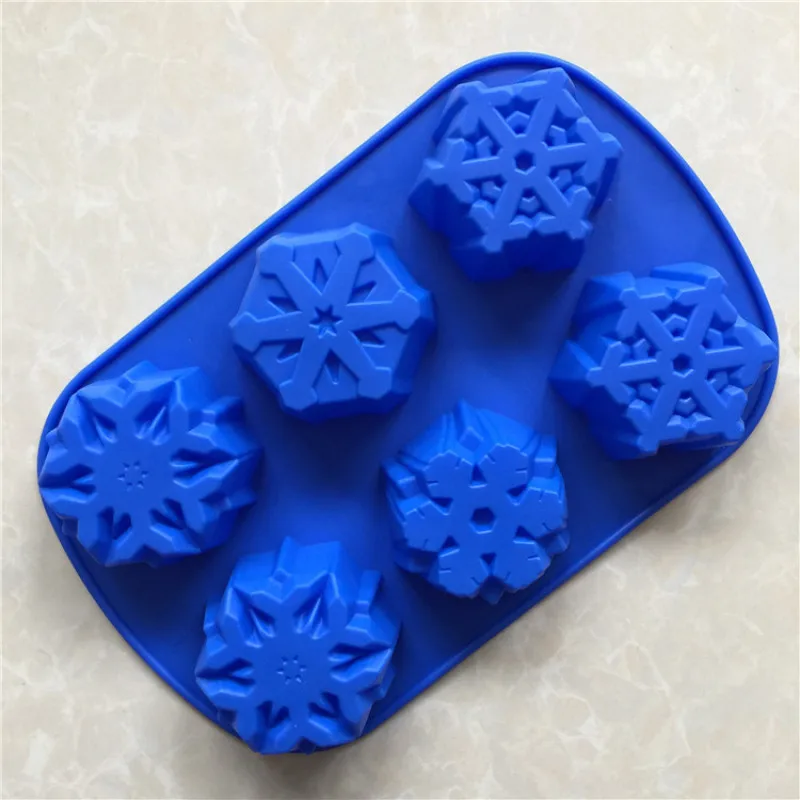 

Flower Shape Silicone Mold 3D Christmas Snowflake Moon Cake Fondant Cupcake Mold DIY Baking Pastry Tools