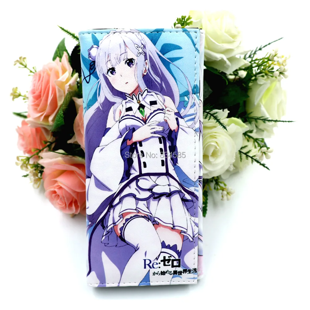 Аниме Re: жизнь в другом мире от zero Emilia PU кожаный удлиненный кошелек для подарка сумка для денег