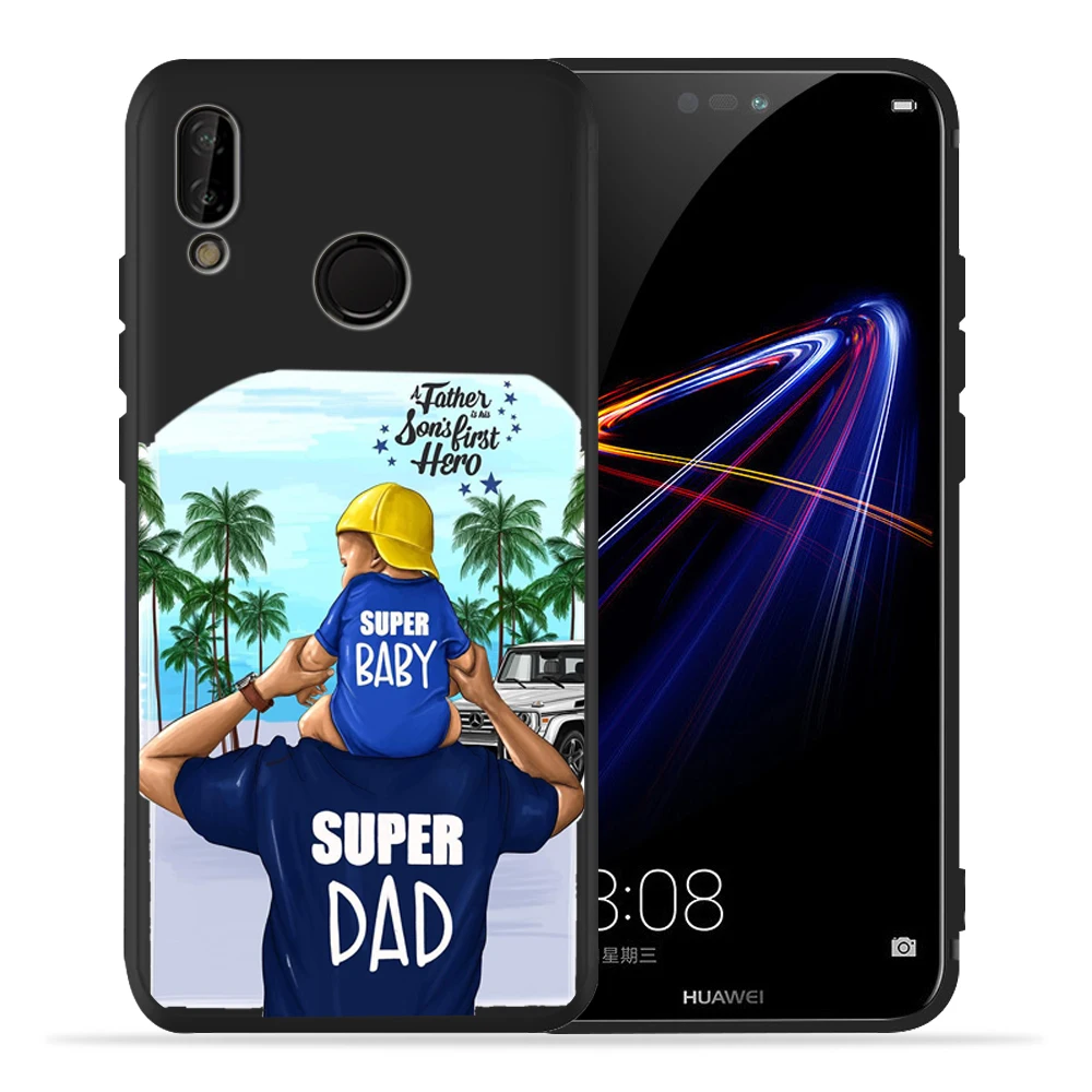 Чехол для телефона Super Moma Baby Girl Women Family черный чехол Huawei P20 P30 P40 Lite Honor 9 10 9X 20 8X 8C