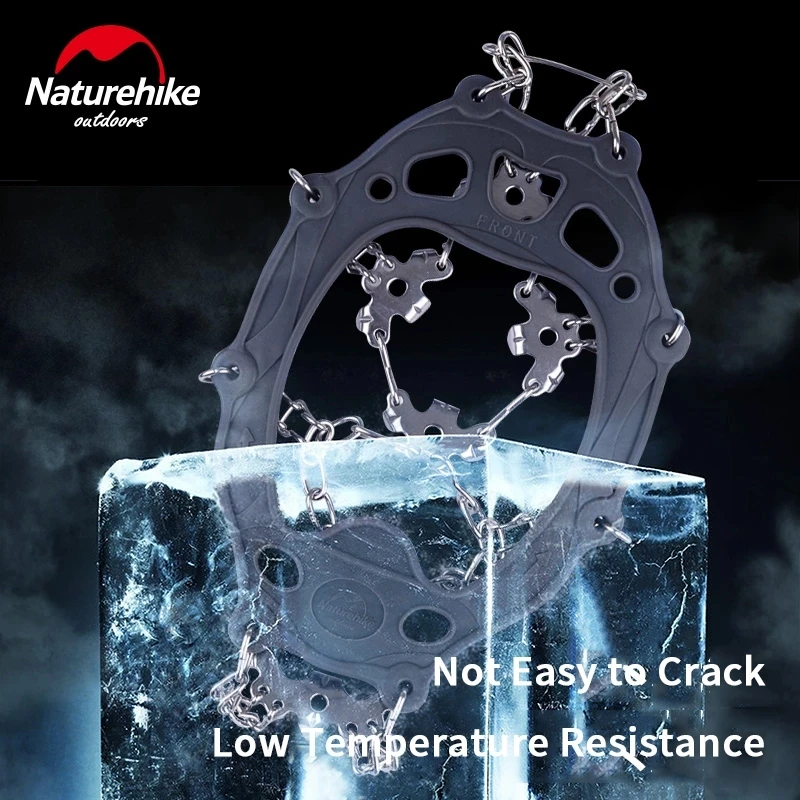 Naturehike NEW 13 /19 Teeth Anti-slip Climbing Crampons Outdoor Winter Ice Claws Snow Gripper Hiking Shoe Boot Grips Chain Spike