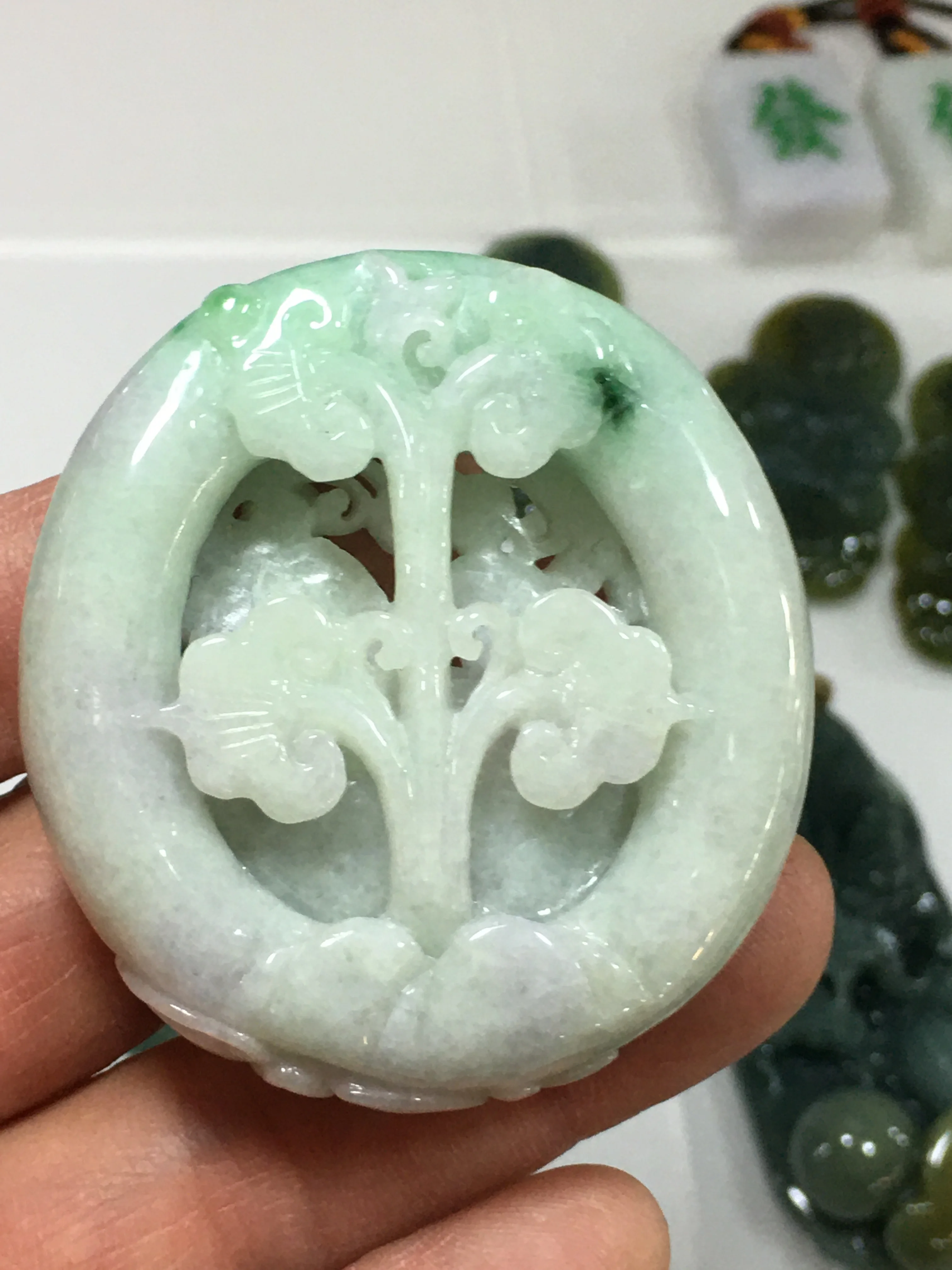 

Natural 7A Myanmar jade Handcarved bloom buddha emperor green jade pendant jade necklace pendants jewelry jade necklaces