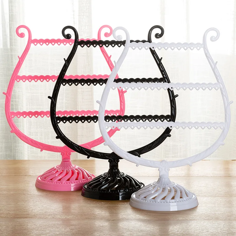 

Creative Wine Cup Shape Earrings Holder Bracelet Storage Shelf Jewelry Display Ear Stud Stand Jewelries Organizer Necklace Rack