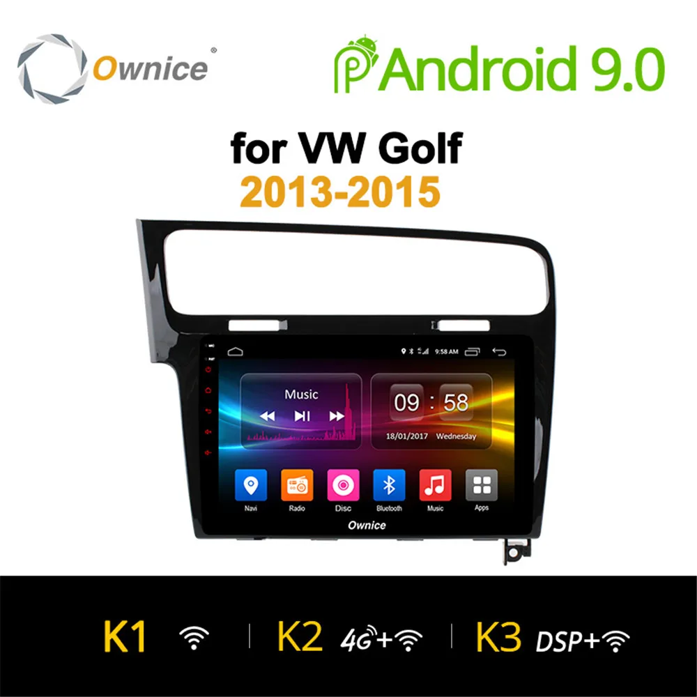 Автомобильный DVD плеер Ownice 4 ядра 10 1 дюйма Android 9 0 GPS навигация k3 k5 k6 для VW Golf 7 GTE R 2013